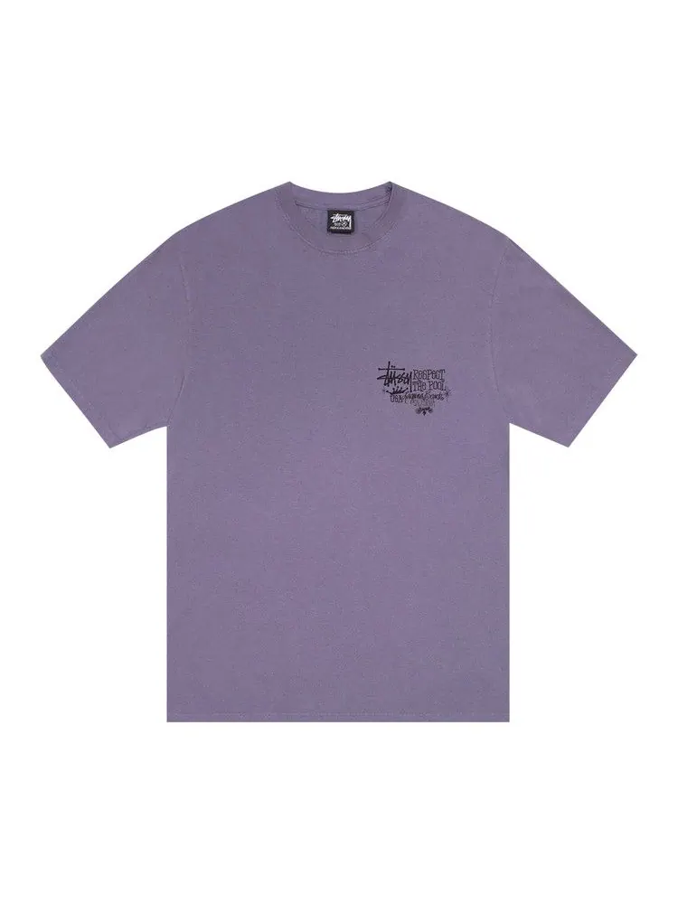 Футболка Stussy Respect The Pool Tee Pigment Dyed — изображение 1 из 2, фиолетовый