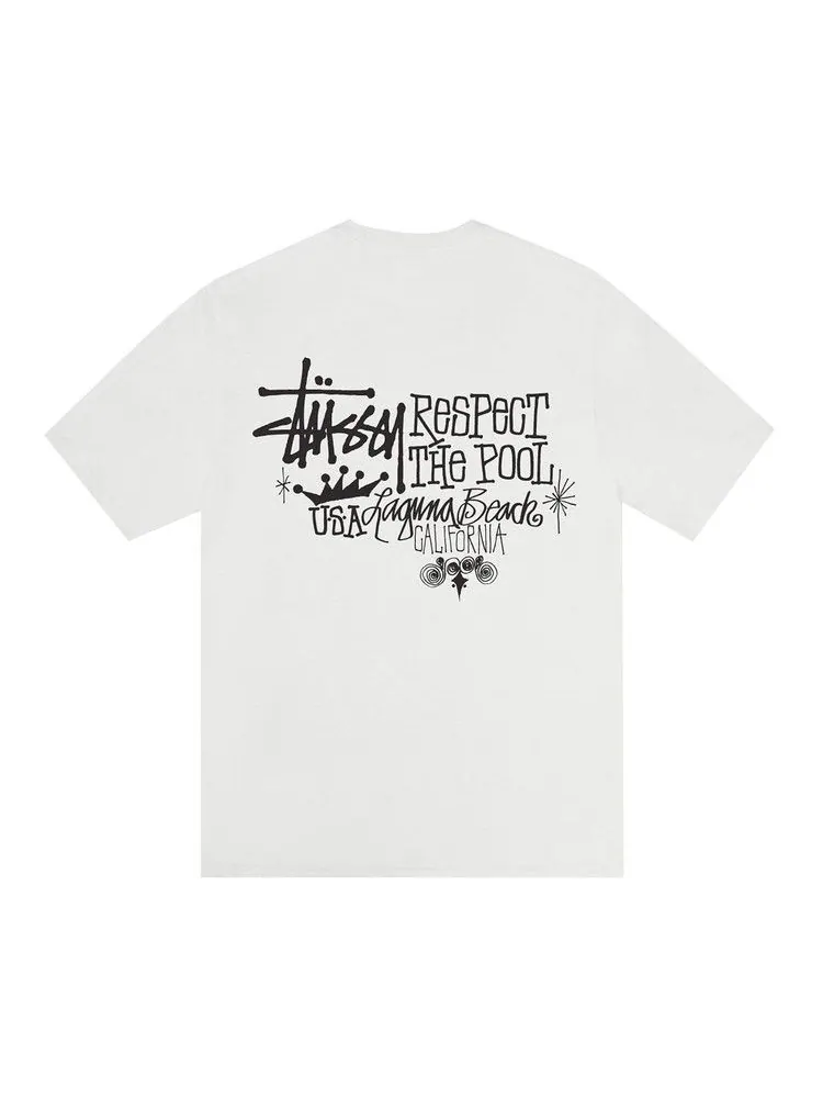 Футболка Stussy Respect The Pool Tee Pigment Dyed — изображение 2 из 2, прозрачный