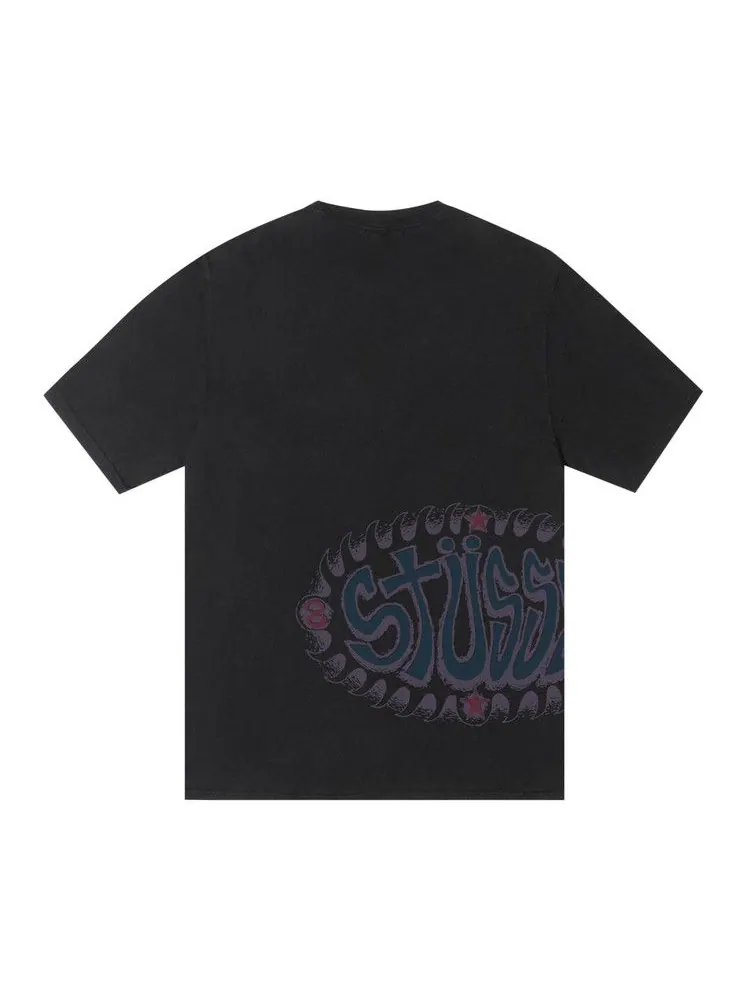 Футболка Stussy Wave Oval Tee Pigment Dyed — изображение 2 из 2, черный