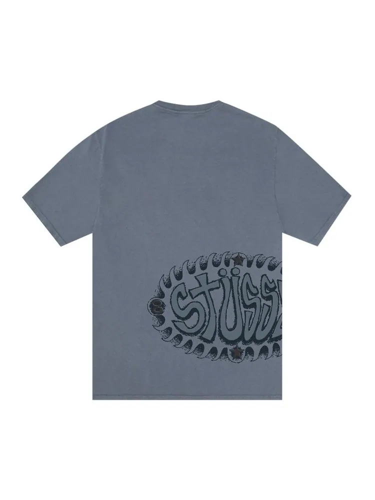 Футболка Stussy Wave Oval Tee Pigment Dyed — изображение 2 из 2, темно-синий