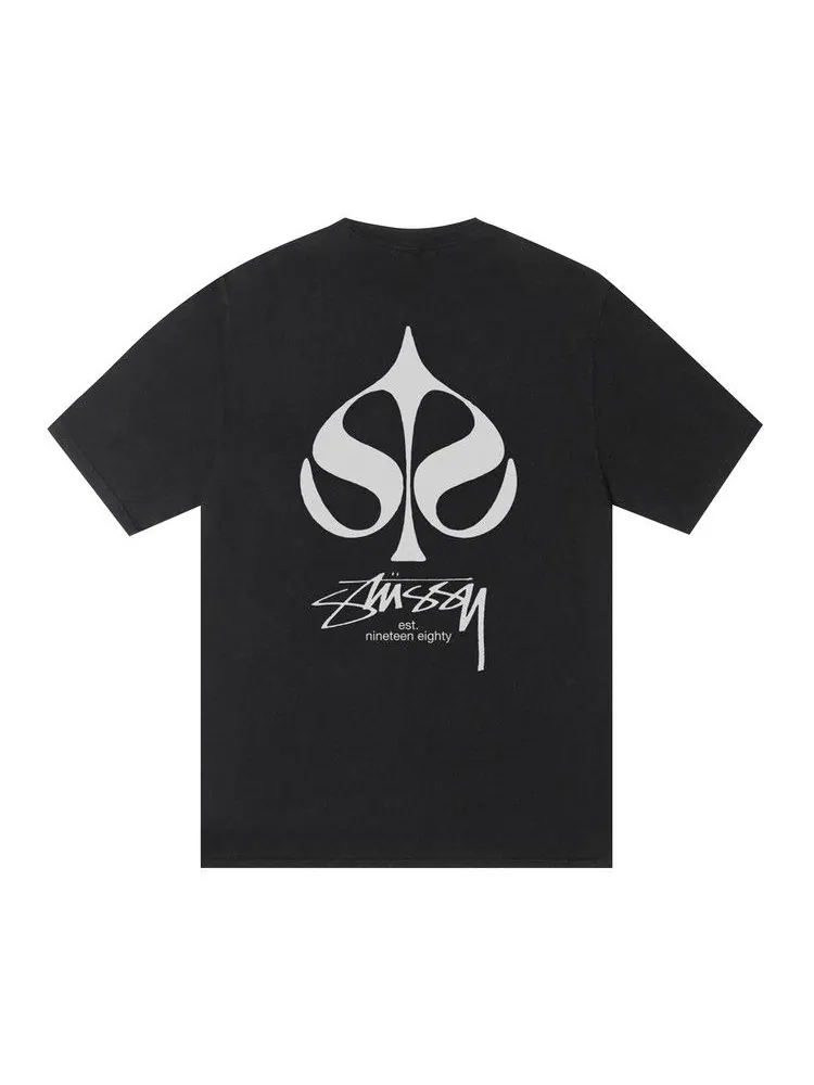 Футболка Stussy Spade Tee Pigment Dyed — изображение 2 из 2, черный