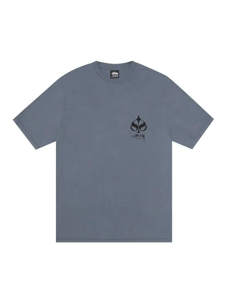 Футболка Stussy Spade Tee Pigment Dyed — изображение 1 из 2, темно-синий