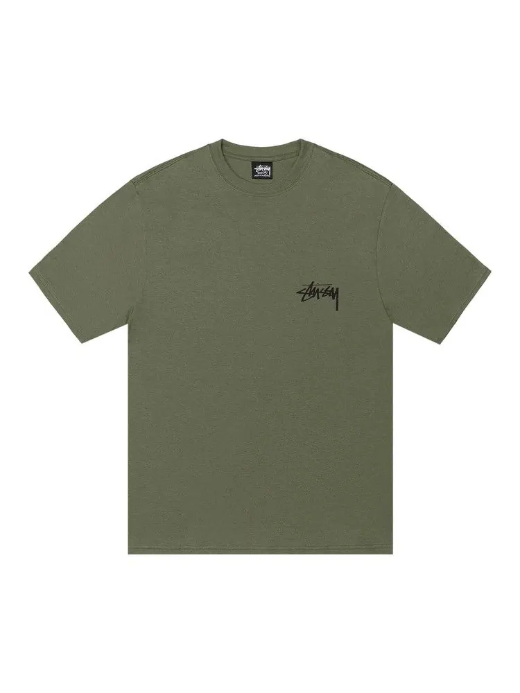 Футболка Stussy Stock Dog Tee — изображение 1 из 2, оливковый