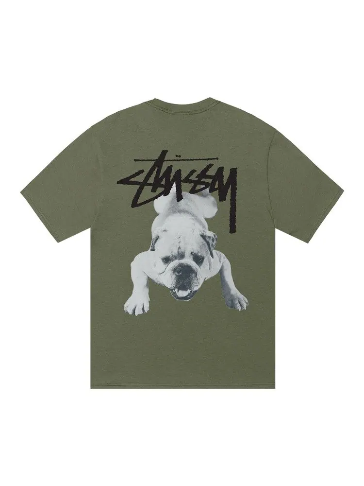 Футболка Stussy Stock Dog Tee — изображение 2 из 2, оливковый