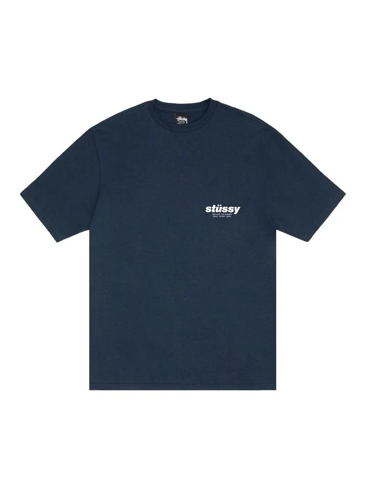 Футболка Stussy Rollers Tee — изображение 1 из 2, темно-синий