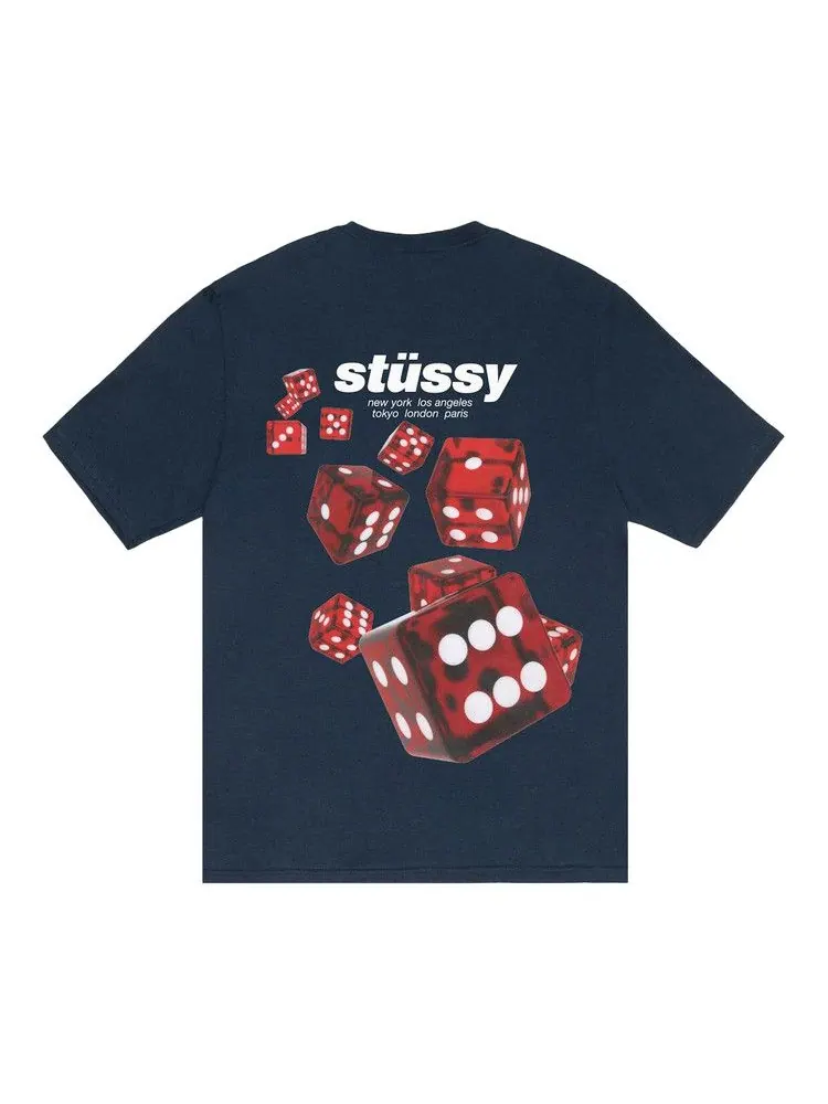 Футболка Stussy Rollers Tee — изображение 2 из 2, темно-синий