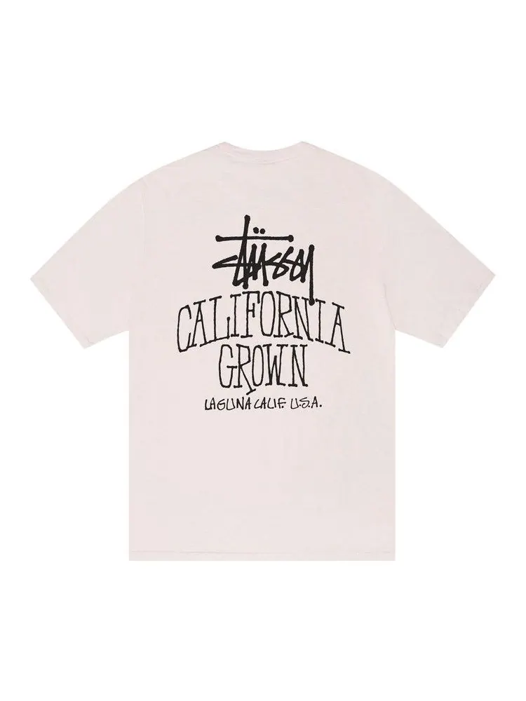 Футболка Stussy Cali Grown Tee Pigment Dyed — изображение 2 из 2, пудровый розовый
