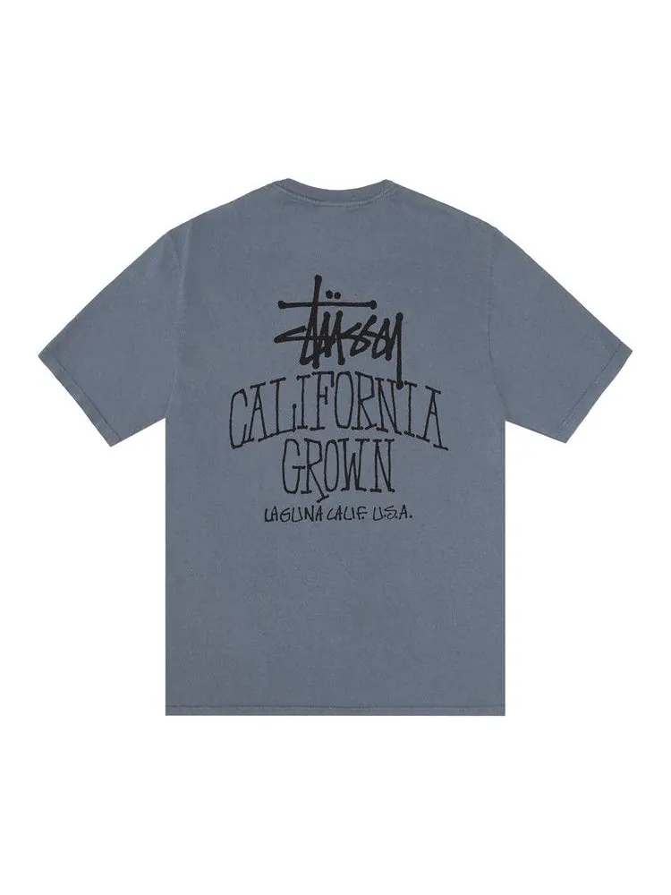 Футболка Stussy Cali Grown Tee Pigment Dyed — изображение 2 из 2, темно-синий