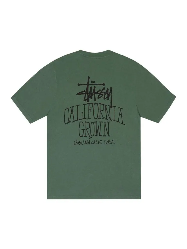 Футболка Stussy Cali Grown Tee Pigment Dyed — изображение 2 из 2, папоротник