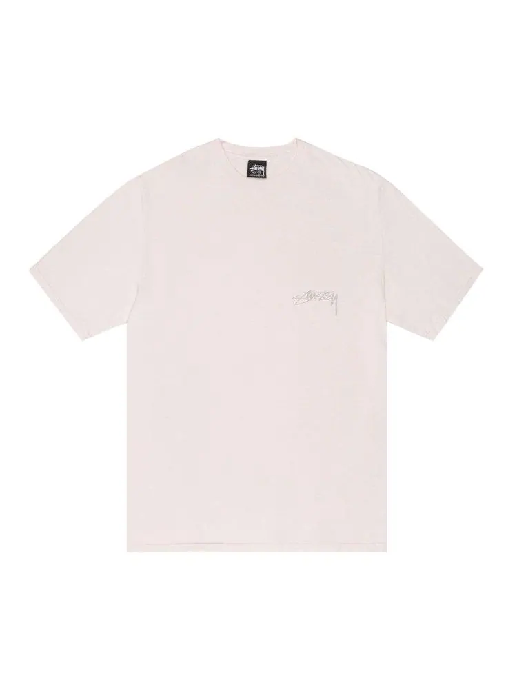 Футболка Stussy Smooth Reverse Tee Pigment Dyed — изображение 1 из 2, пудровый розовый