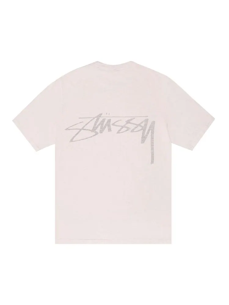 Футболка Stussy Smooth Reverse Tee Pigment Dyed — изображение 2 из 2, пудровый розовый