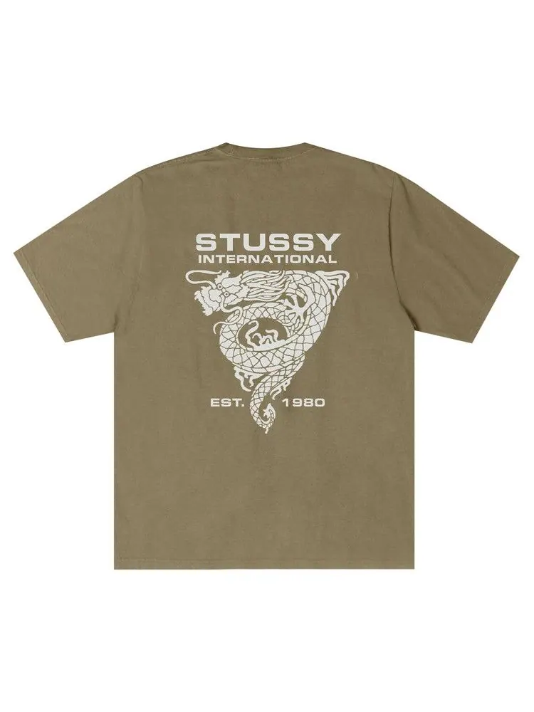 Футболка Stussy Dragon Tee — изображение 2 из 2, армейский