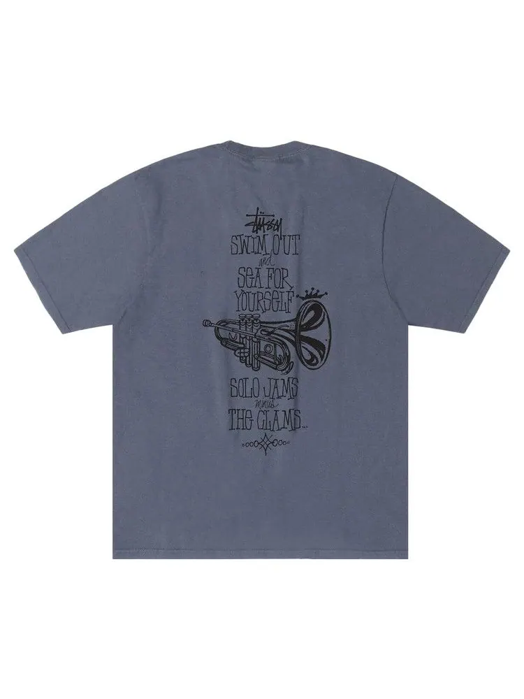 Футболка Stussy Swim Out Tee Pigment Dyed — изображение 2 из 2, темно-синий