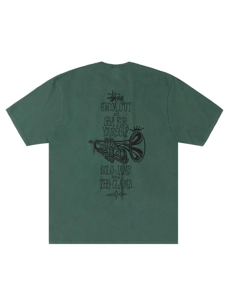 Футболка Stussy Swim Out Tee Pigment Dyed 'Pine' — изображение 2 из 2, зеленый