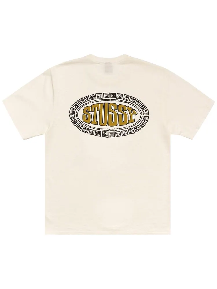 Футболка Stussy Tile Oval Tee — изображение 2 из 2, бежевый