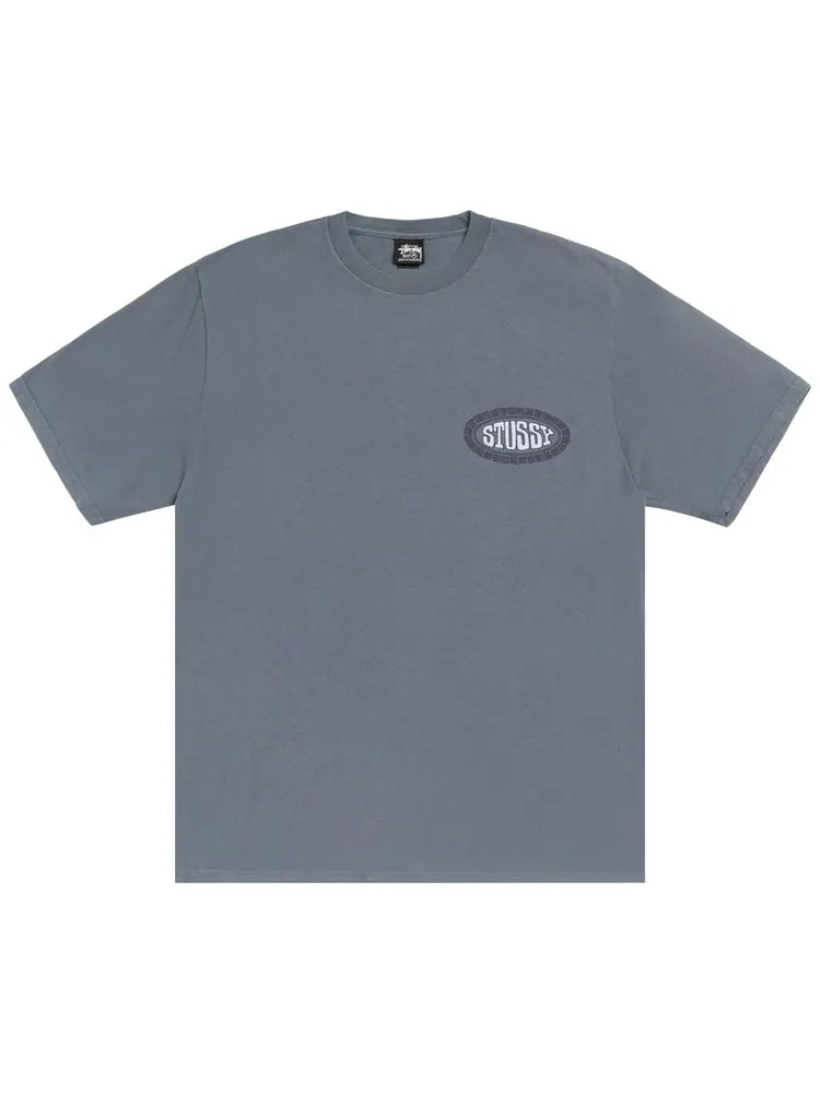 Футболка Stussy Tile Oval Tee — изображение 1 из 2, темно-синий