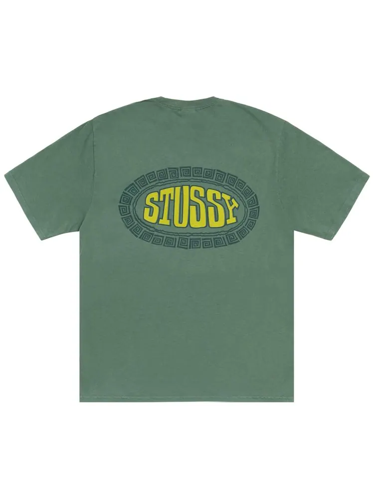 Футболка Stussy Tile Oval Tee — изображение 2 из 2, бежевый