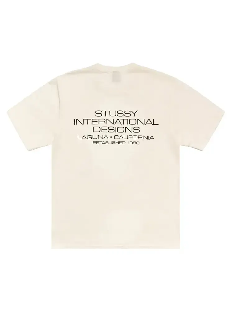 Футболка Stussy International Design — изображение 2 из 2, бежевый
