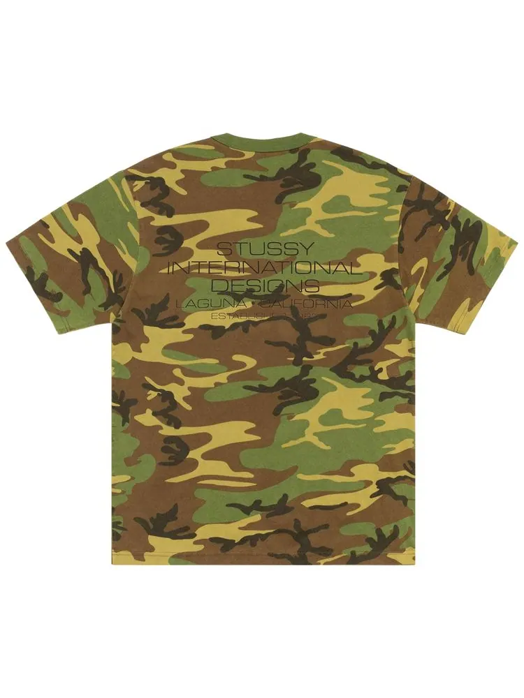 Футболка Stussy International Design, окрашенная пигментными красителями — изображение 2 из 2, зеленый