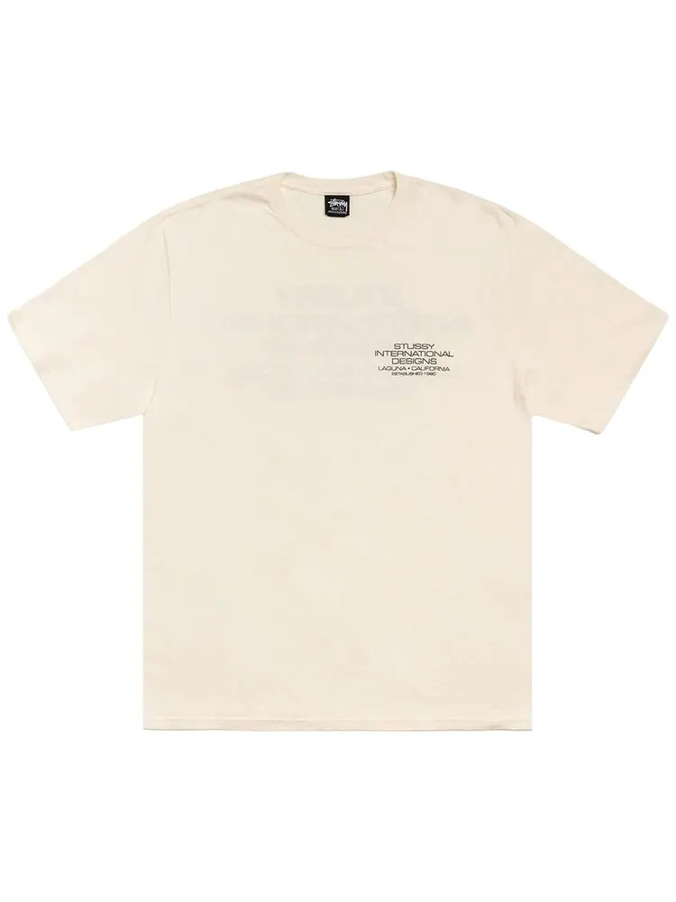 Футболка Stussy International Design, окрашенная пигментными красителями