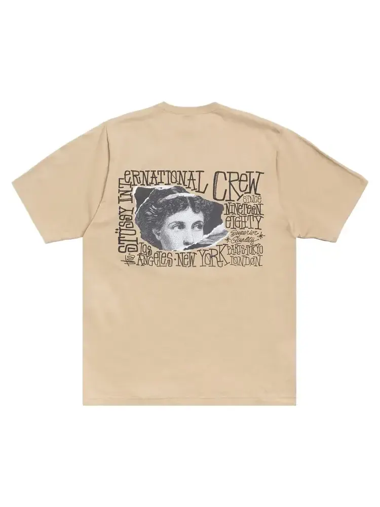 Футболка Stussy Victoria цвета хаки — изображение 2 из 2, бежевый