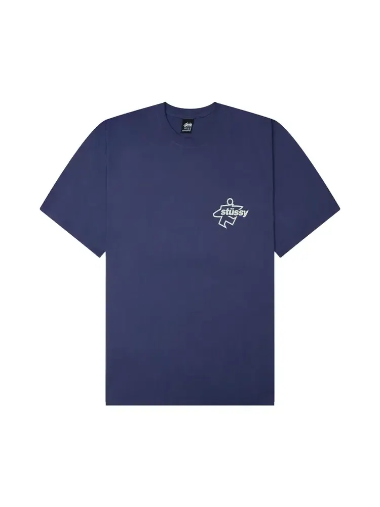 Футболка Stussy Surf Size, окрашенная пигментом — изображение 1 из 2, индиго