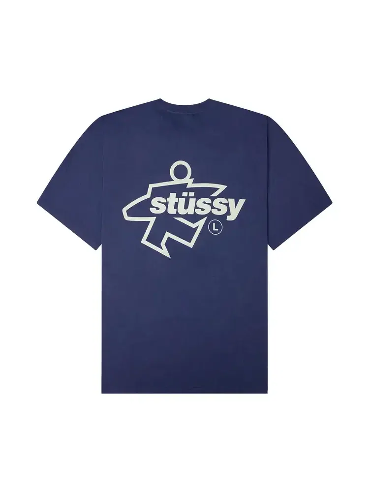 Футболка Stussy Surf Size, окрашенная пигментом — изображение 2 из 2, индиго