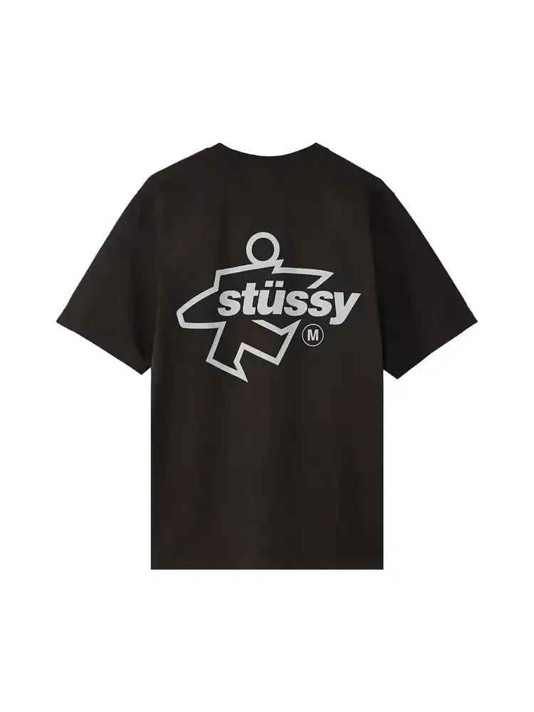 Футболка Stussy Surf Size, окрашенная пигментным красителем — изображение 2 из 2, черный