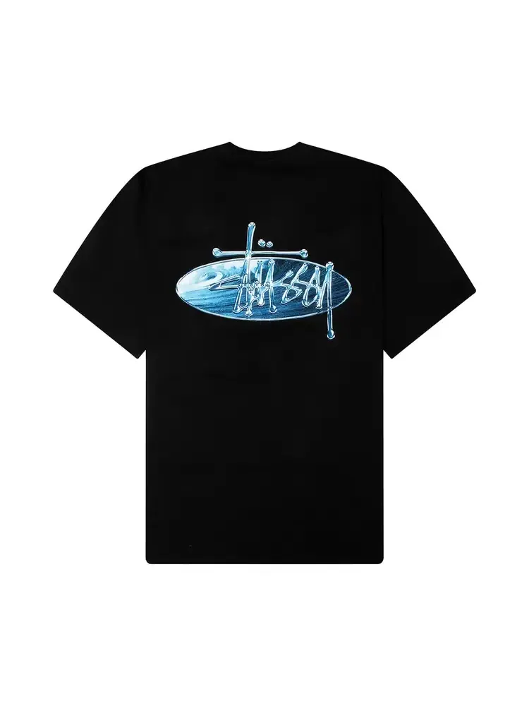 Футболка Stussy Wave Oval Tee — изображение 2 из 2, черный