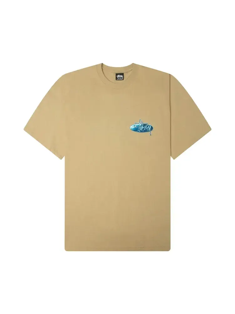 Футболка Stussy Wave Oval Tee цвета хаки