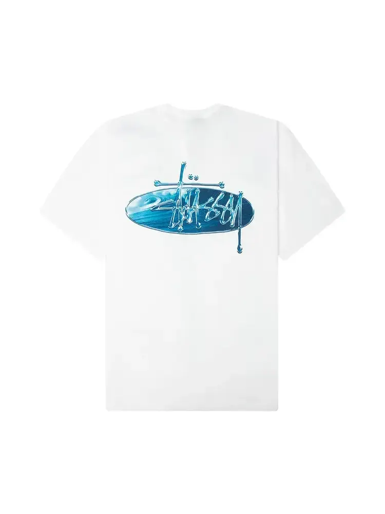 Футболка Stussy Wave Oval Tee — изображение 2 из 2, белый