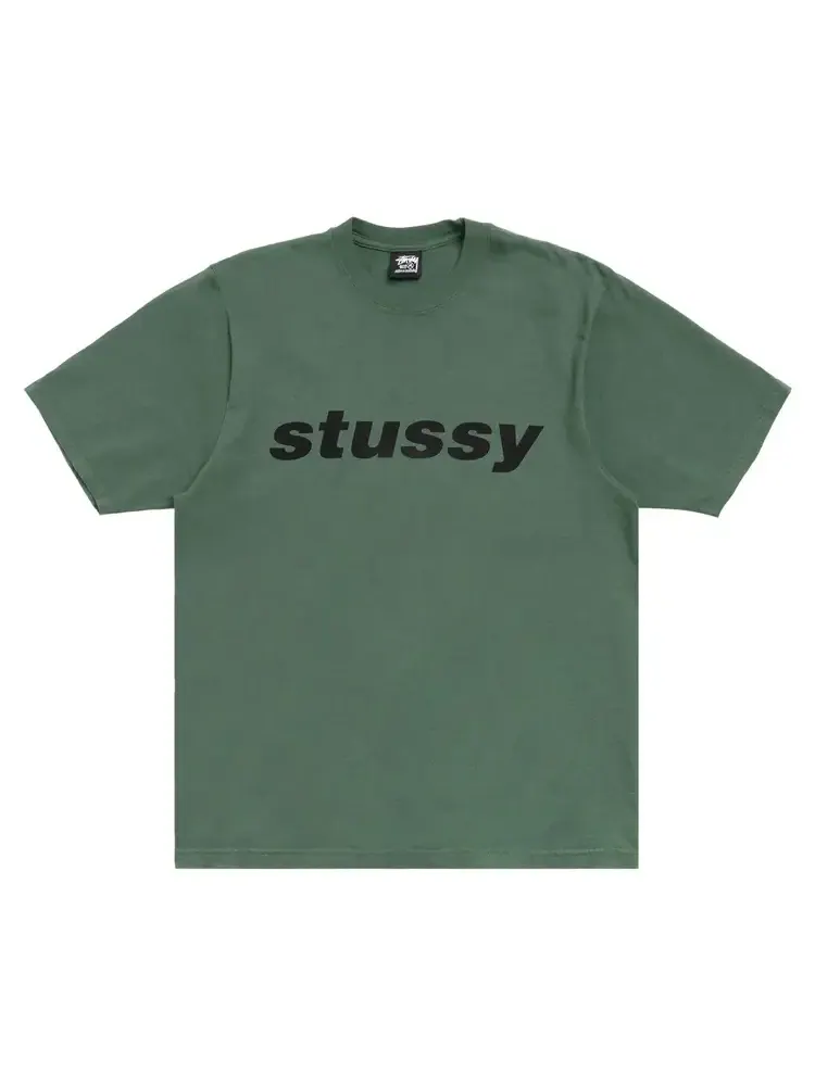 Футболка Stussy Shark, окрашенная пигментом, цвет «Сосновый»