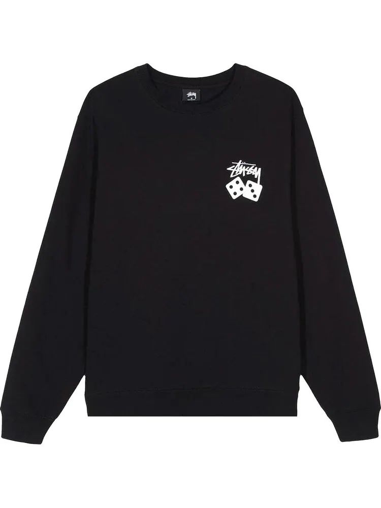 Толстовка Stussy Dice Crew 'Black' — изображение 1 из 2, черный