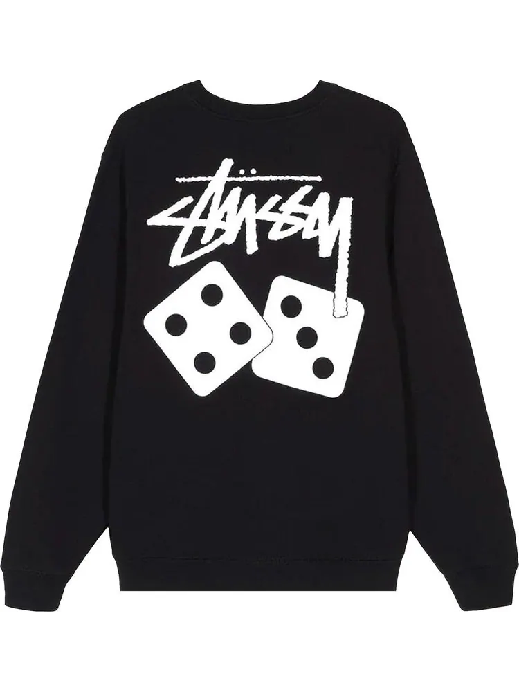 Толстовка Stussy Dice Crew 'Black' — изображение 2 из 2, черный