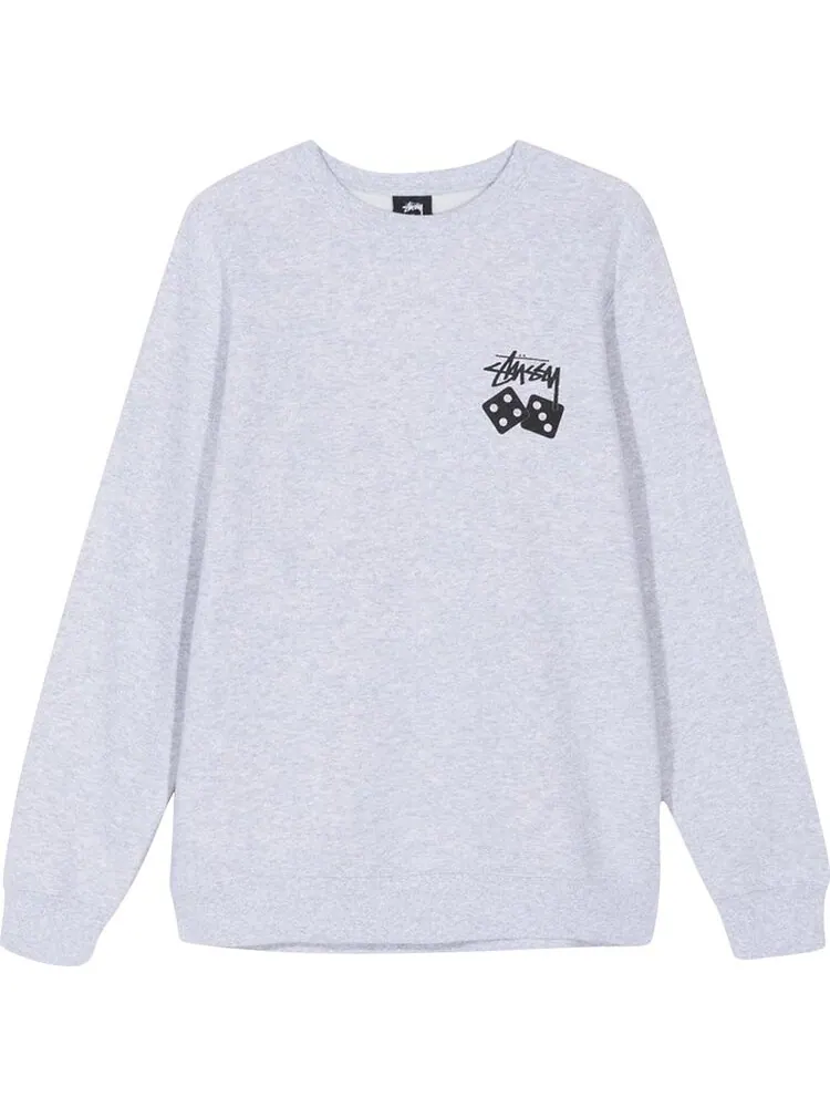 Толстовка Stussy Dice Crew 'Ash Heather' — изображение 1 из 2, серый