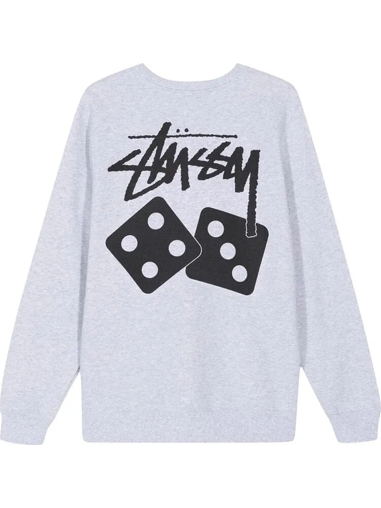 Толстовка Stussy Dice Crew 'Ash Heather' — изображение 2 из 2, серый