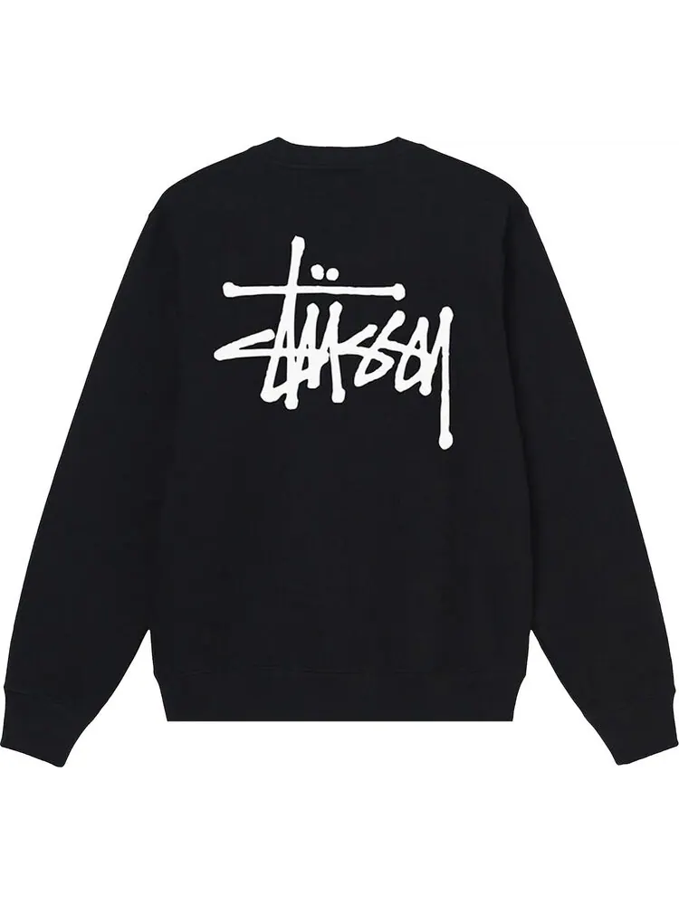 Толстовка Stussy Basic Crew Black — изображение 2 из 2, черный