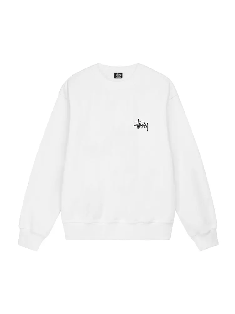 Толстовка Stussy Basic Crew 'White' — изображение 1 из 2, белый