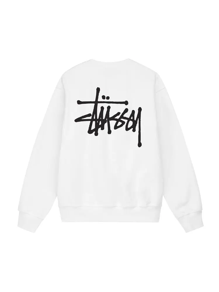 Толстовка Stussy Basic Crew 'White' — изображение 2 из 2, белый