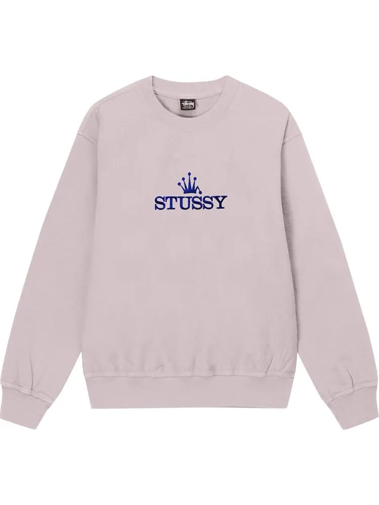 Толстовка Stussy Glamour Pigment Dyed Crew 'Blush' — изображение 1 из 2, фиолетовый