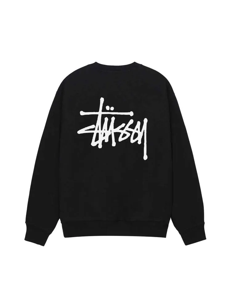 Свитер Stussy Basic Crew — изображение 2 из 2, черный