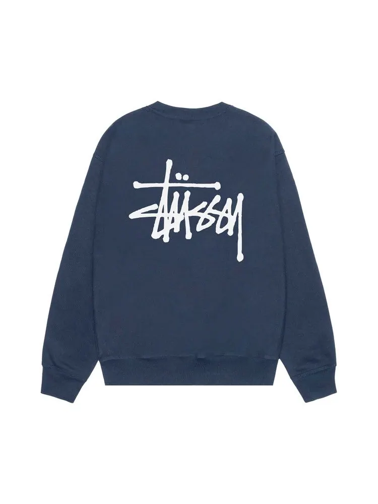 Свитер Stussy Basic Crew — изображение 2 из 2, темно-синий