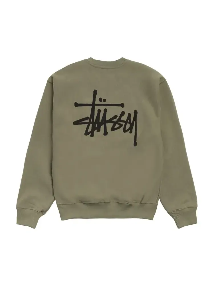 Свитшот Stussy Basic Crew — изображение 2 из 2, зеленый
