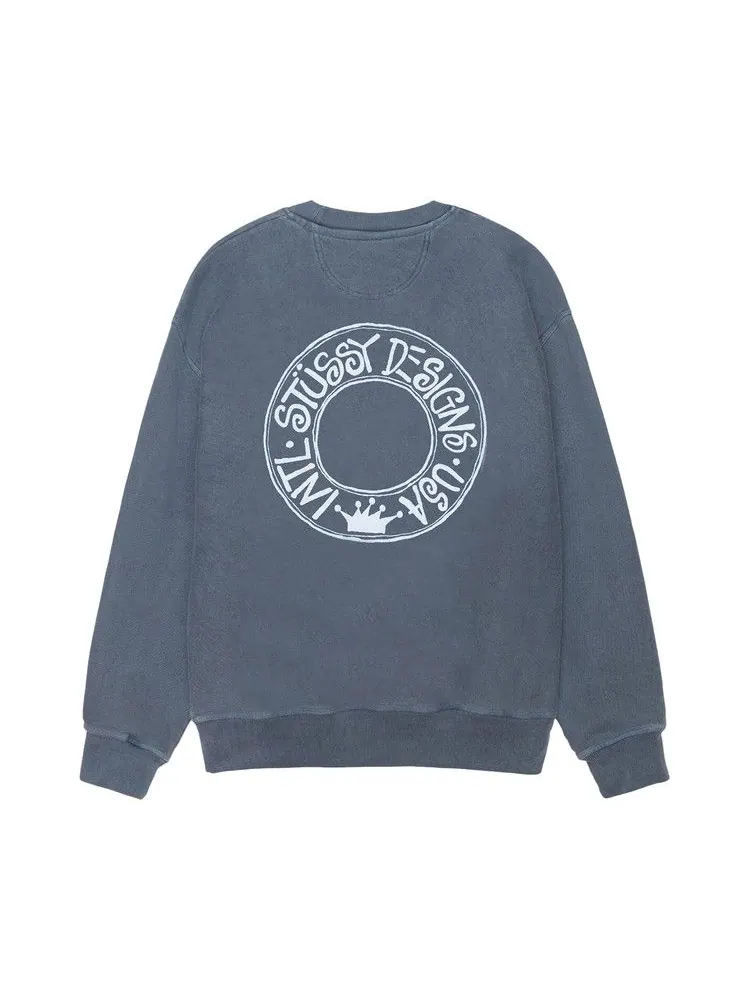 Свитер Stussy Pigment Dyed Buana Crew — изображение 2 из 2, темно-синий