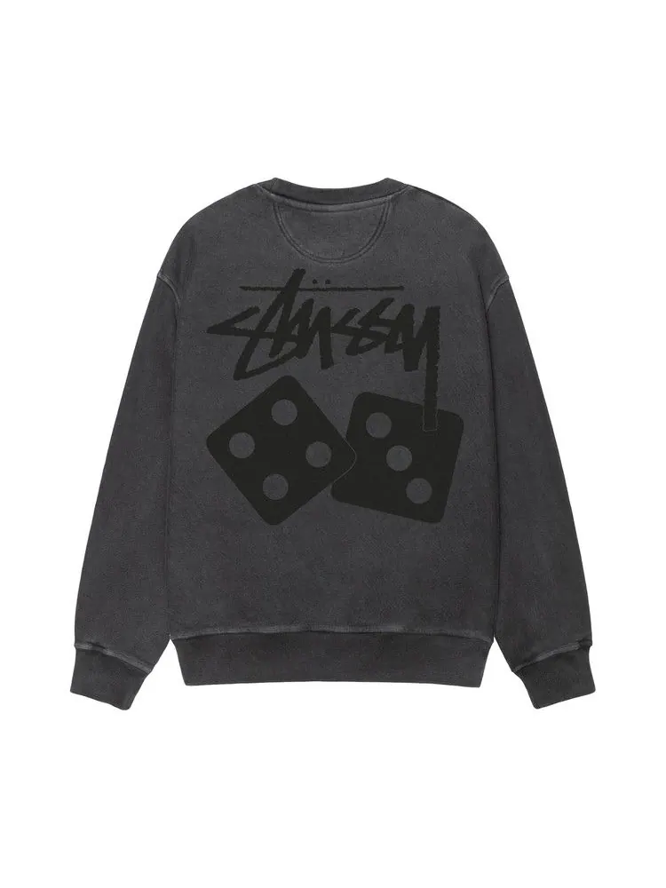 Свитер Stussy Dice Crew Pigment Dyed — изображение 2 из 2, черный