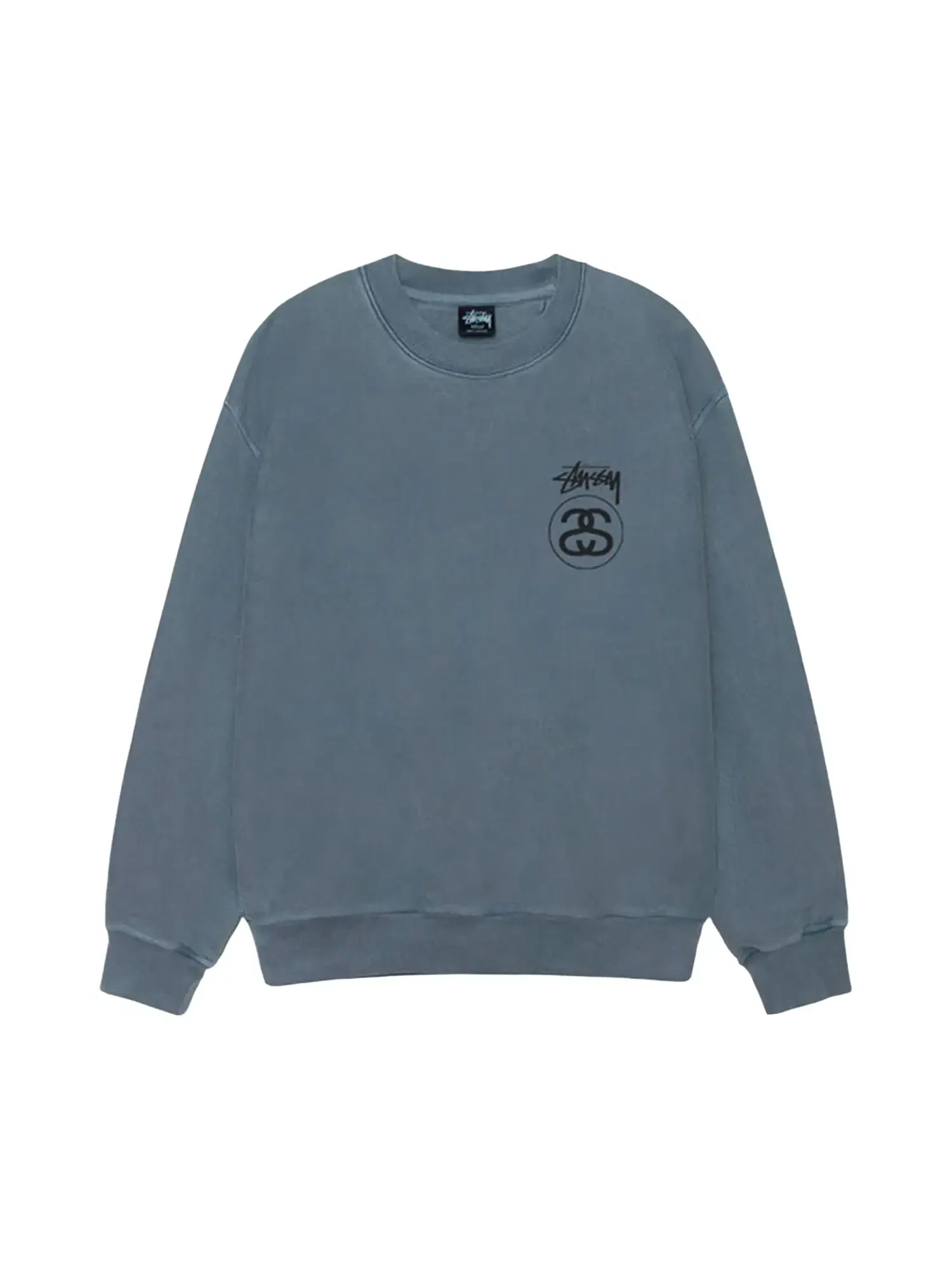 Свитшот Stussy Stock Link Pig. Dyed Crew — изображение 1 из 2, темно-синий