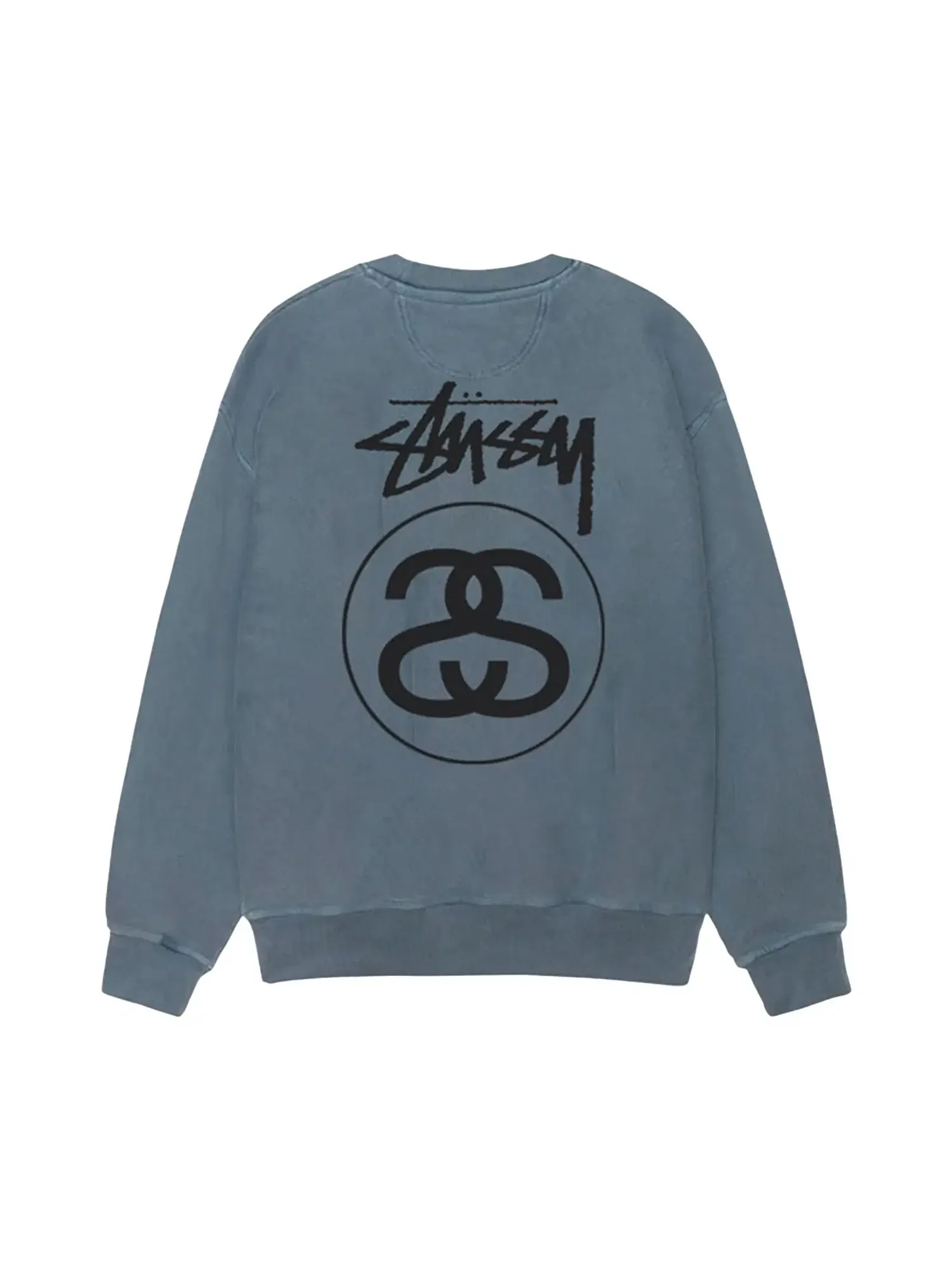 Свитшот Stussy Stock Link Pig. Dyed Crew — изображение 2 из 2, темно-синий
