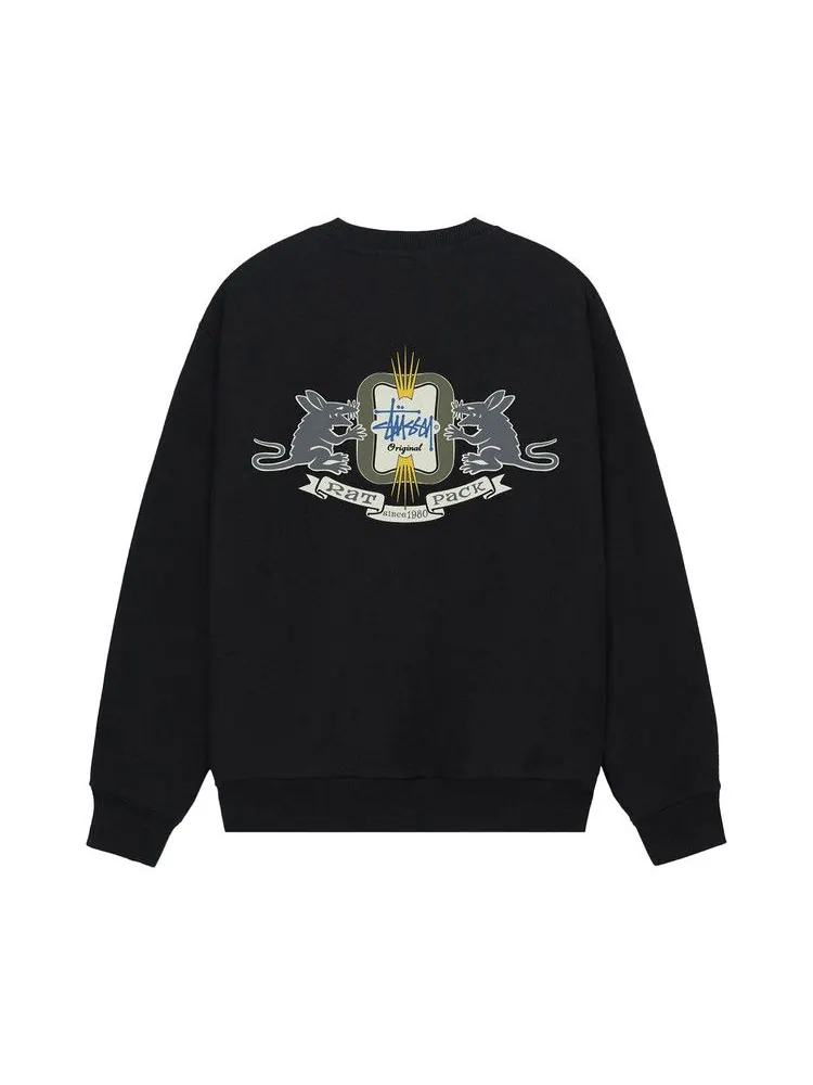 Свитер Stussy Homebrew Crew — изображение 2 из 2, черный