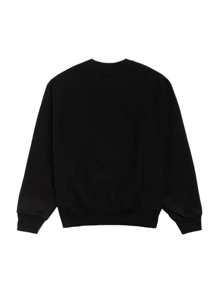 Топ Stussy Long Range Crew 'Black' — изображение 2 из 2, черный