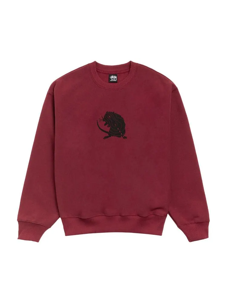 Топ Stussy Long Range Crew 'Wine'